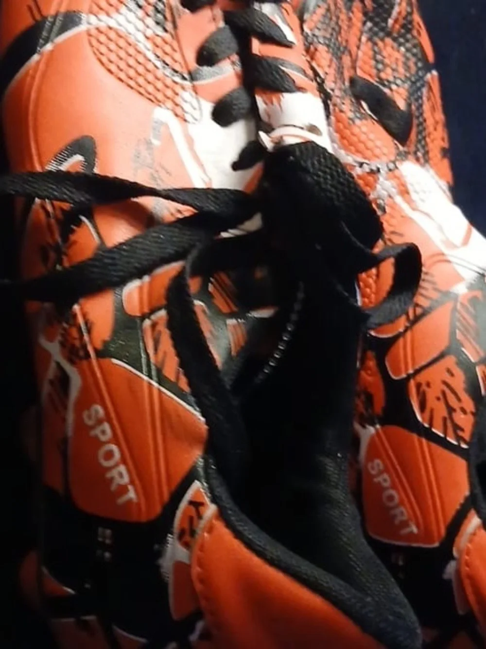 Kids Orange and Black Athletic Shoes